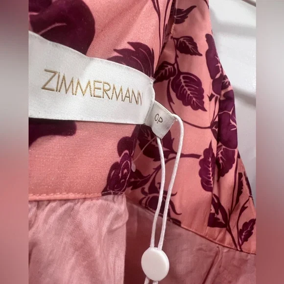 Zimmermann Pink Floral Dress lovestruck pleated - Picture 9 of 12